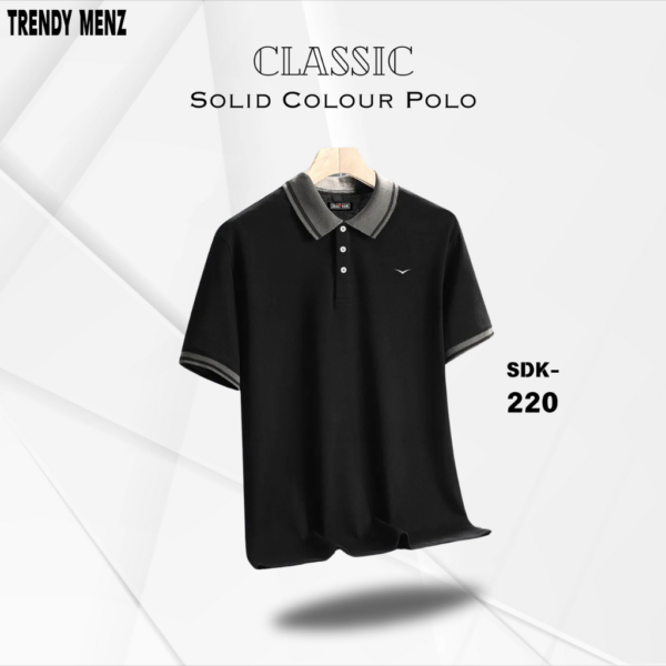 Classic Solid Color Polo Shirt- SDK-220