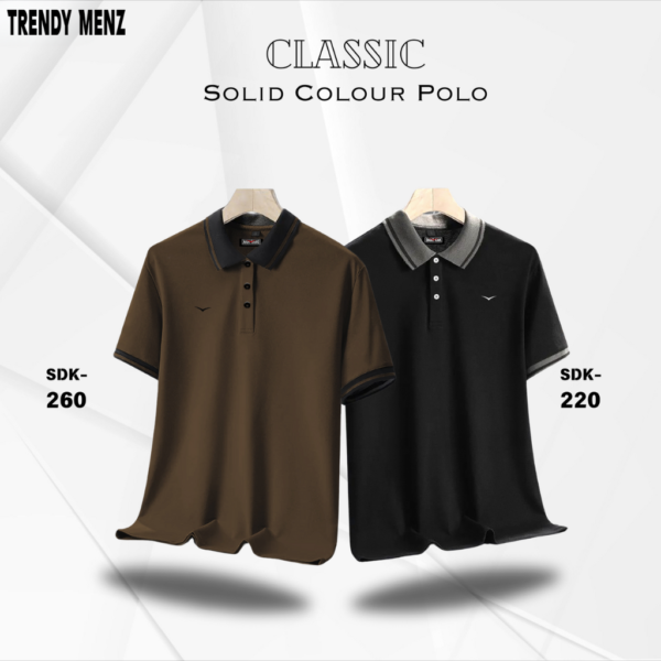 Classic Solid Color Polo Shirt- Combo of 2- SDK-220 SDK-260