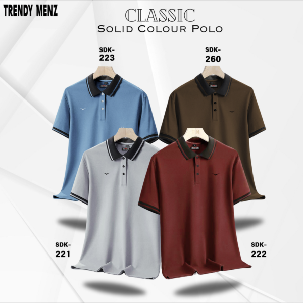 Classic Solid Color Polo Shirt- Combo of 4- SDK-221 SDK-222 SDK-223 SDK-260