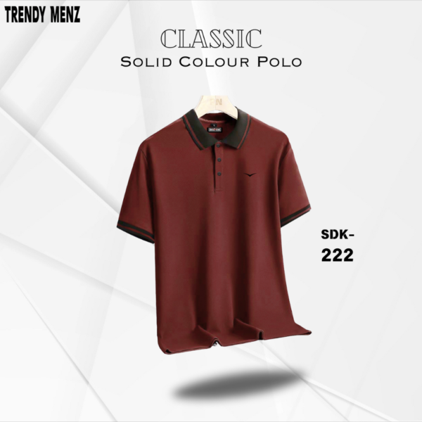 Classic Solid Color Polo Shirt- SDK-222