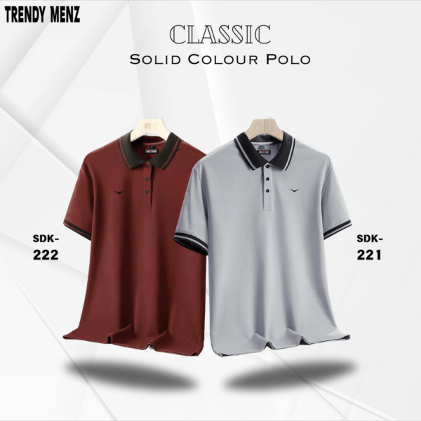 Classic Solid Color Polo Shirt- Combo of 2- SDK-221 SDK-222