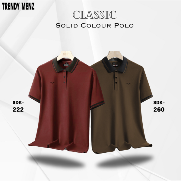 Classic Solid Color Polo Shirt- Combo of 2- SDK-222 SDK-260