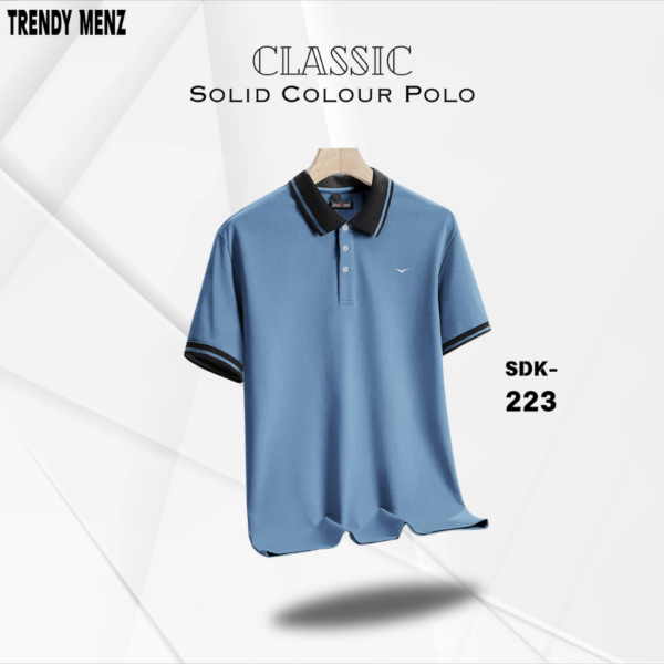 Classic Solid Color Polo Shirt- SDK-223