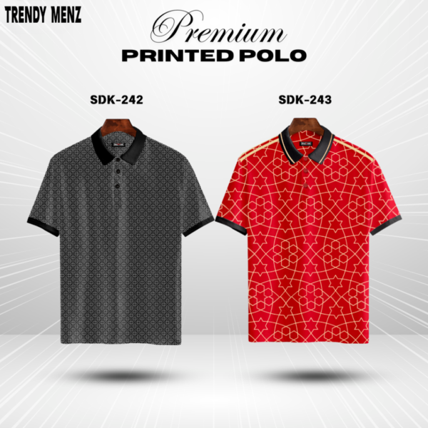 Premium Printed Summer Collcetion Polo- SDK-242 SDK-243