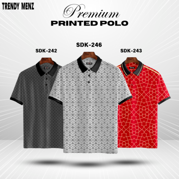 Premium Printed Summer Collcetion Polo - SDK-242 SDK-243 SDK-246