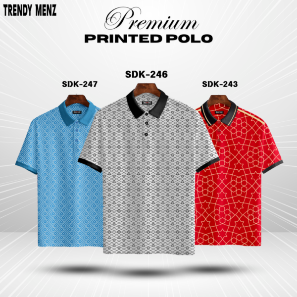 Premium Printed Summer Collcetion Polo- SDK-243 SDK-246 SDK-247