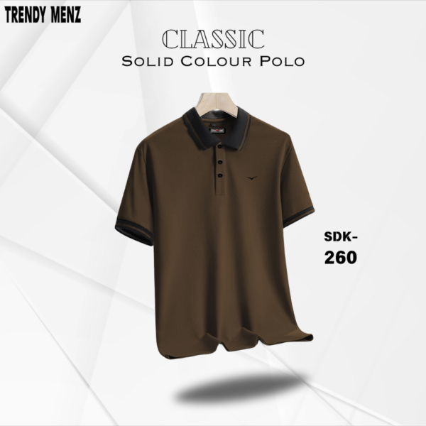 Classic Solid Color Polo Shirt- SDK-260